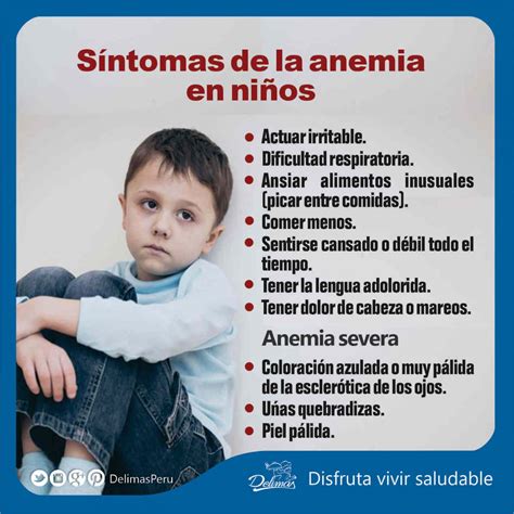 sintomas de anemia en niños